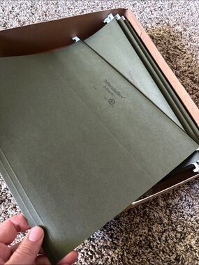 Pendaflex Olive Green Letter Size Hanging File Folders